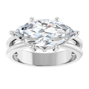 Platinum 15x7 mm Marquise Ring Mounting – image 5