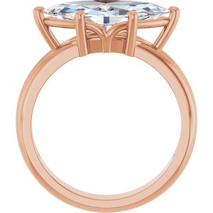 18K Rose Gold 15x7 mm Marquise Ring Mounting – image 3