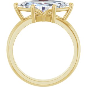 18K Yellow Gold 15x7 mm Marquise Ring Mounting – image 3
