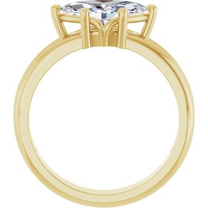 18K Yellow Gold 10.5x5.5 mm Marquise Ring Mounting – image 3