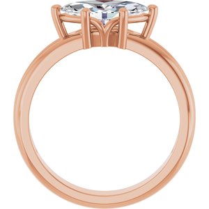 10K Rose Gold 10.5x5.5 mm Marquise Ring Mounting – image 3