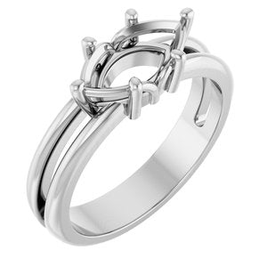 Continuum Sterling Silver 10.5x5.5 mm Marquise Ring Mounting – image 2