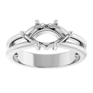 Sterling Silver 10.5x5.5 mm Marquise Ring Mounting – image 6