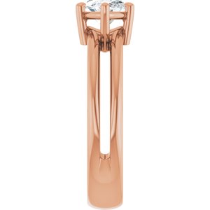 10K Rose Gold 10.5x5.5 mm Marquise Ring Mounting – image 7