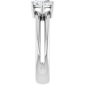 14K White Gold 10.5x5.5 mm Marquise Ring Mounting – image 7
