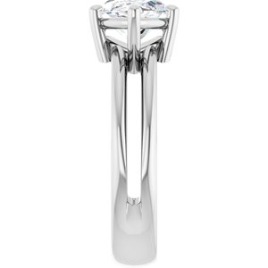 18K White Gold 14x7 mm Marquise Ring Mounting – image 7
