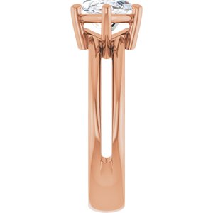 10K Rose Gold 14x7 mm Marquise Ring Mounting – image 7