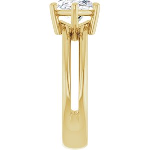 18K Yellow Gold 14x7 mm Marquise Ring Mounting – image 7