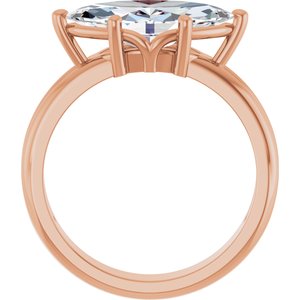 10K Rose Gold 14x7 mm Marquise Ring Mounting – image 3