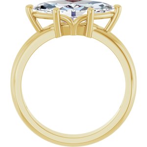 18K Yellow Gold 14x7 mm Marquise Ring Mounting – image 3