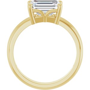 10K Yellow Gold 8.5x6.5 mm Emerald Ring Mounting – image 3
