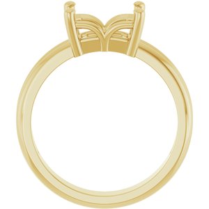 10K Yellow Gold 8.5x6.5 mm Emerald Ring Mounting – image 4