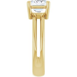 10K Yellow Gold 8.5x6.5 mm Emerald Ring Mounting – image 7