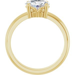 14K Yellow Gold 8x6 mm Oval Ring Mounting – image 3