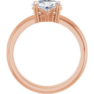 14K Rose Gold 8x6 mm Oval Ring Mounting – image 3