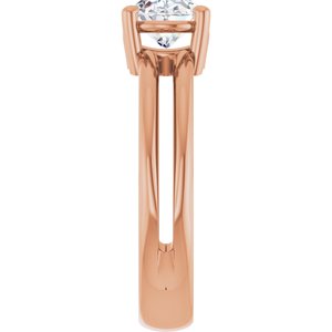 10K Rose Gold 8x6 mm Oval Ring Mounting – image 7