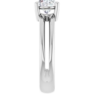 Platinum 8x6 mm Oval Ring Mounting – image 7
