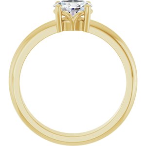 10K Yellow Gold 6.5x4.5 mm Oval Ring Mounting – image 3
