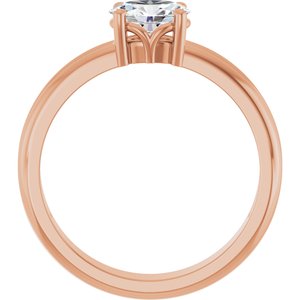 18K Rose Gold 6.5x4.5 mm Oval Ring Mounting – image 3