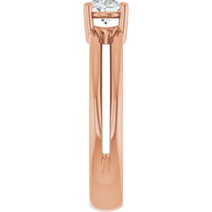 14K Rose Gold 6.5x4.5 mm Oval Ring Mounting – image 7