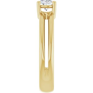 18K Yellow Gold 6.5x4.5 mm Oval Ring Mounting – image 7
