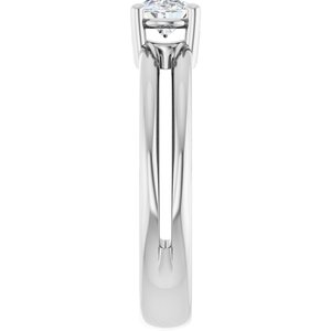 14K X1 White Gold 6.5x4.5 mm Oval Ring Mounting – image 7