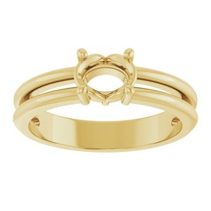 10K Yellow Gold 6.5x4.5 mm Oval Ring Mounting – image 6