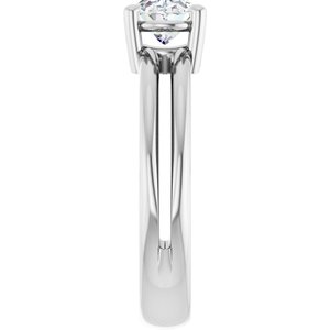 14K X1 White Gold 7.5x5.5 mm Oval Ring Mounting – image 7