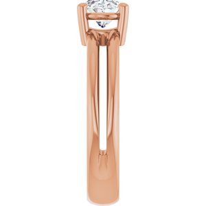 14K Rose Gold 7.5x5.5 mm Oval Ring Mounting – image 7