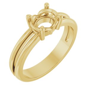 18K Yellow Gold 7.5x5.5 mm Oval Ring Mounting – image 2