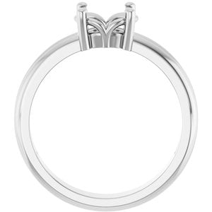 Sterling Silver 7.5x5.5 mm Oval Ring Mounting – image 4