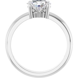 Platinum 7.5x5.5 mm Oval Ring Mounting – image 3