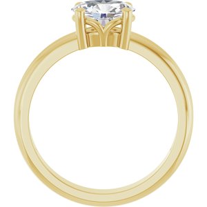 10K Yellow Gold 7.5x5.5 mm Oval Ring Mounting – image 3