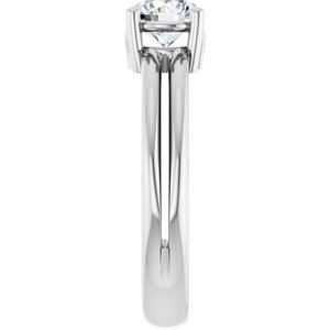 10K White Gold 5.8 mm Round Ring Mounting – image 7