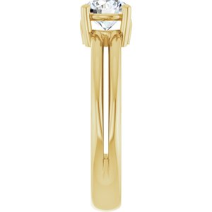 14K Yellow Gold 5.8 mm Round Ring Mounting – image 7
