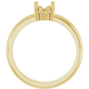 14K Yellow Gold 5.8 mm Round Ring Mounting – image 4
