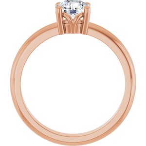 18K Rose Gold 5.8 mm Round Ring Mounting – image 3
