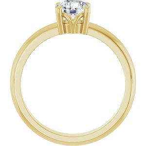 10K Yellow Gold 5.8 mm Round Ring Mounting – image 3