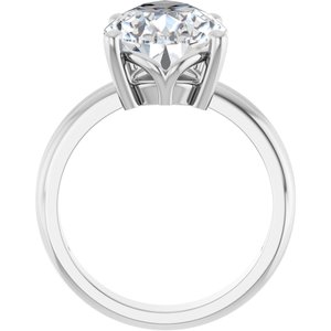14K X1 White Gold 15x10 mm Pear Ring Mounting – image 3