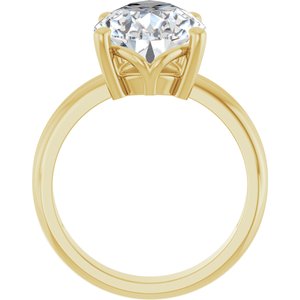 10K Yellow Gold 15x10 mm Pear Ring Mounting – image 3