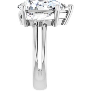 18K White Gold 15x10 mm Pear Ring Mounting – image 7