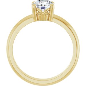 18K Yellow Gold 6.5 mm Round Ring Mounting – image 3