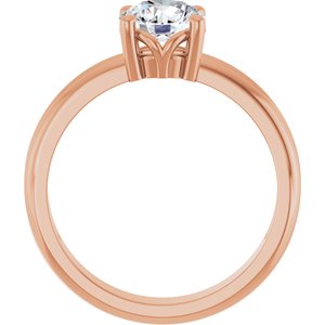 10K Rose Gold 6.5 mm Round Ring Mounting – image 3