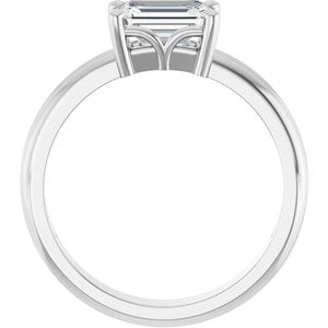 Platinum 7x5 mm Emerald Ring Mounting – image 3