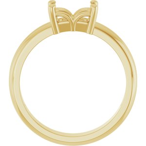 10K Yellow Gold 7x5 mm Emerald Ring Mounting – image 4