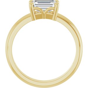10K Yellow Gold 7x5 mm Emerald Ring Mounting – image 3