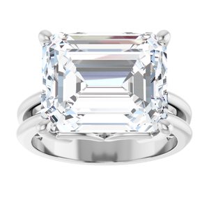Continuum Sterling Silver 13x11 mm Emerald Ring Mounting – image 5