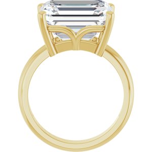 10K Yellow Gold 13x11 mm Emerald Ring Mounting – image 3