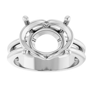 Continuum Sterling Silver 14x10 mm Oval Ring Mounting – image 6