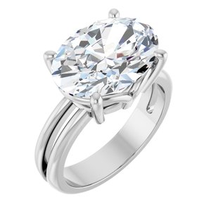 Continuum Sterling Silver 14x10 mm Oval Ring Mounting